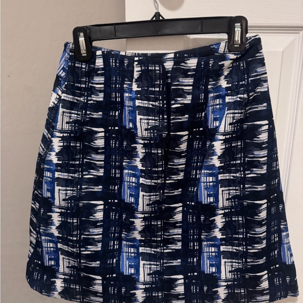 Oscar de la Renta Blue and White Women's Skirt
